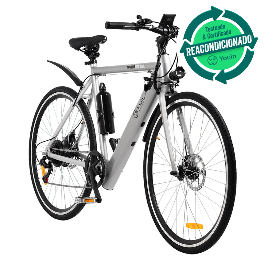 Bicicleta eléctrica urbana tipo Gravel Youin New York - COMO NUEVO