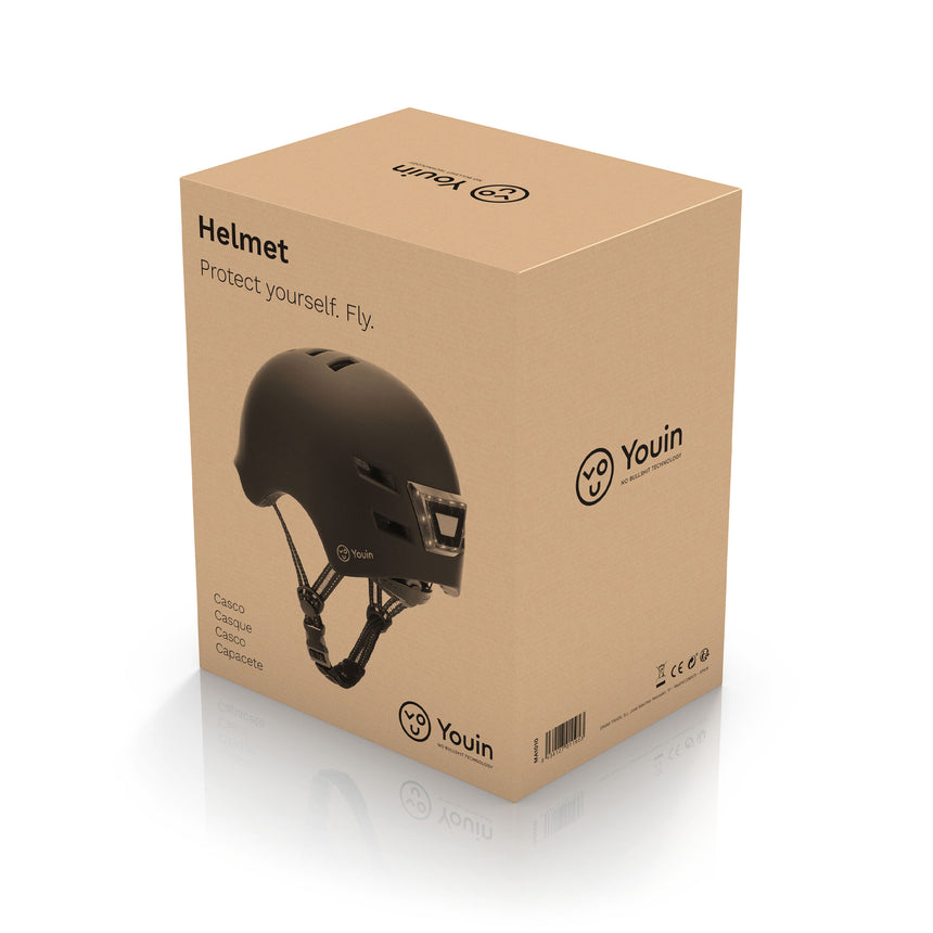Casco Youin con luces LED delantera y trasera