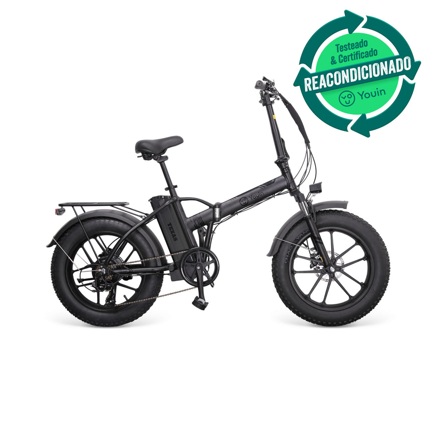 Bicicleta eléctrica Fat Bike plegable Youin Texas Negro - SEMINUEVO