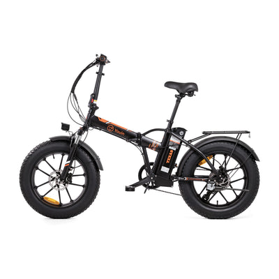 Bicicleta eléctrica Fat Bike plegable Youin Texas Negro/Naranja - FUNCIONAL