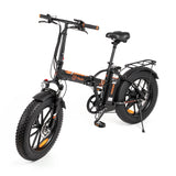 Bicicleta eléctrica Fat Bike plegable Youin Texas Negro/Naranja - SEMINUEVO
