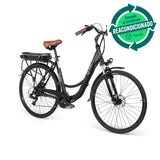 Bicicleta eléctrica urbana Youin Los Angeles negra 28" - SEMINUEVO
