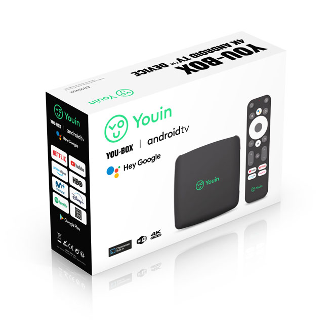 Caja packaging del You-Box 4K Android TV